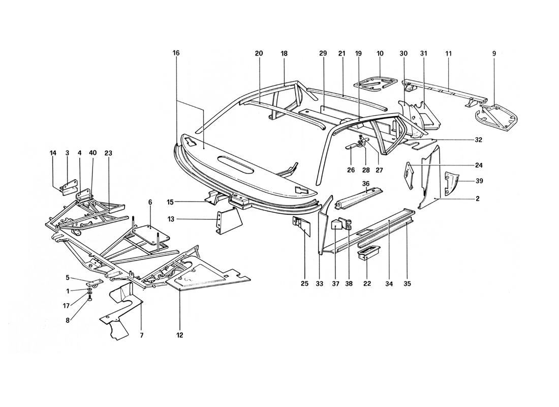 BODY SHELL - INNER ELEMENTS UPPER